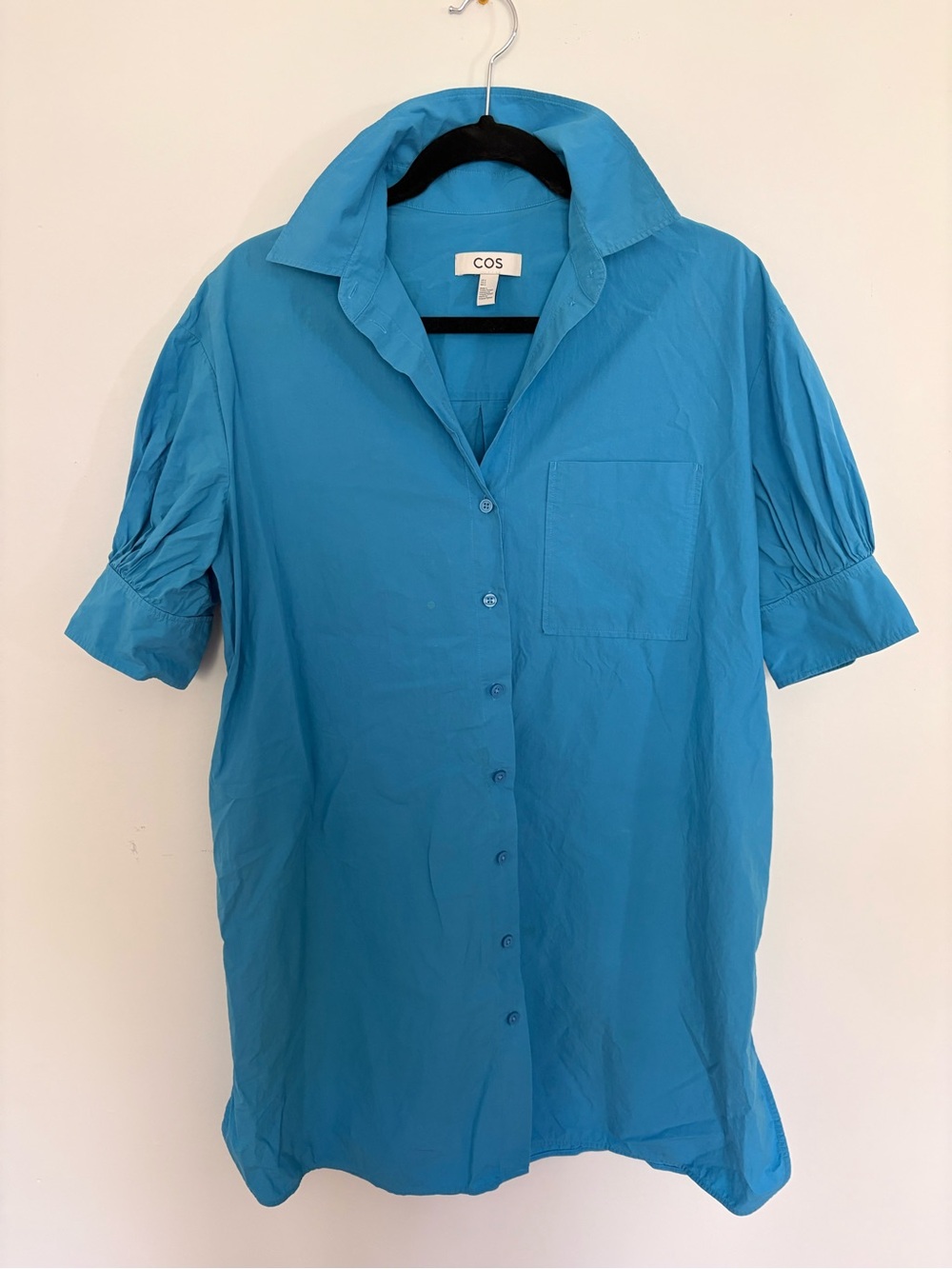 COS Turquoise Cotton Shirt Dress